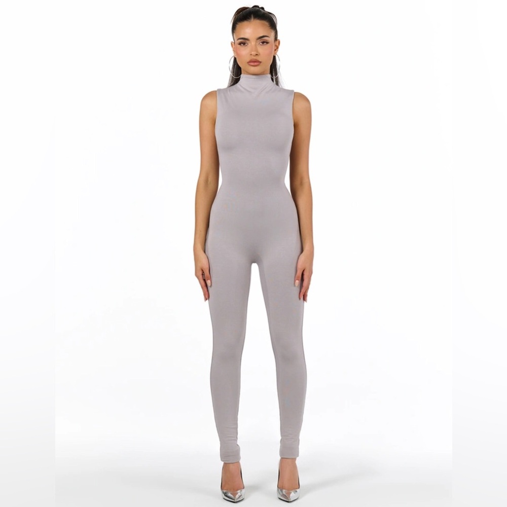 Naked Wardrobe Butter Contour Sleeveless Jumpsuit